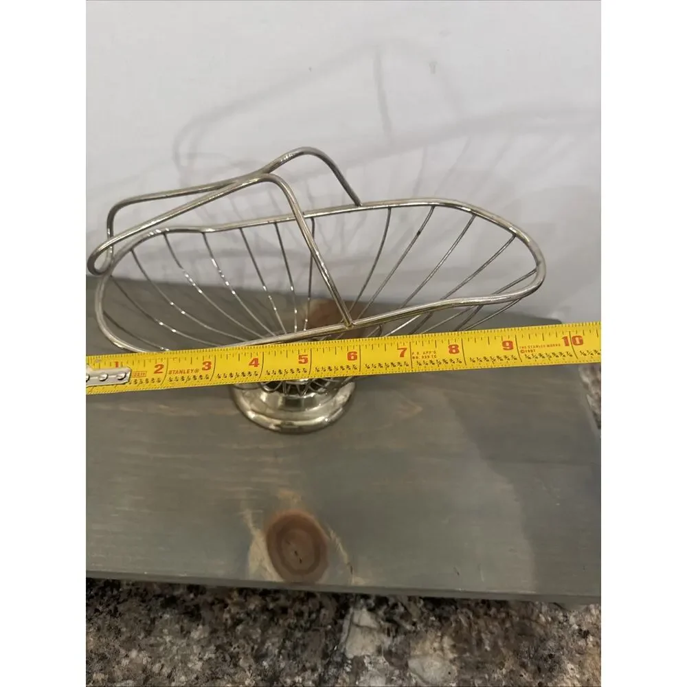 VINTAGE SILVER PLATED WIRE WINE BOTTLE CADDY